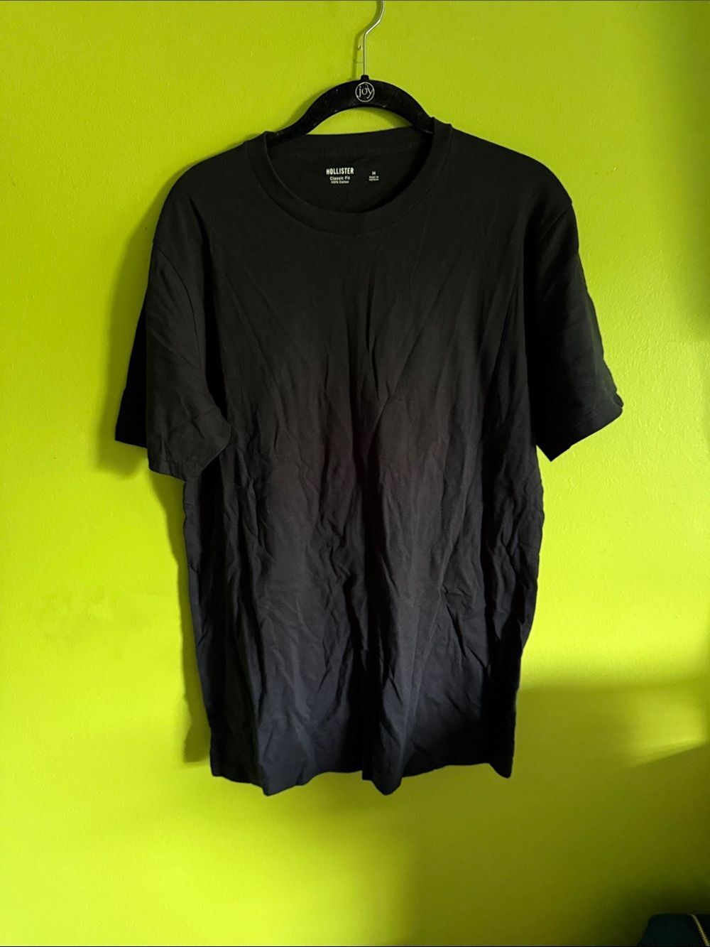 NWT Hollister Black Stretch Classic Fit Short Sleeve Crew Neck Tee Shirt Size M
